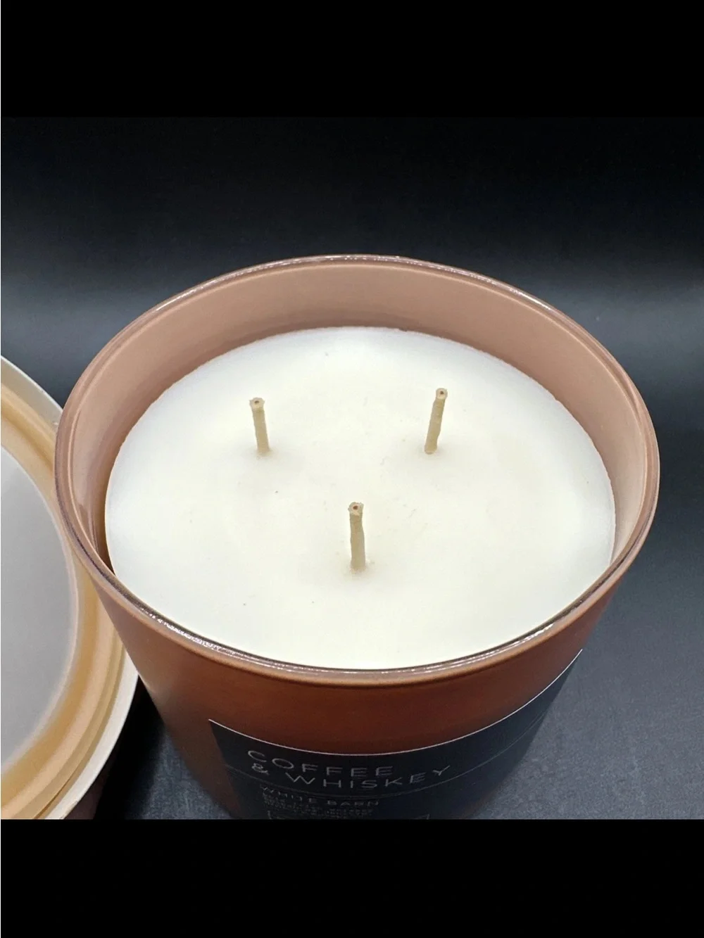 COFFEE & WHSKEY CANDLE 3 WICK LARGE 14.5 OZ BATH BODY WORKS WHITE BARN - Picture 2 of 3
